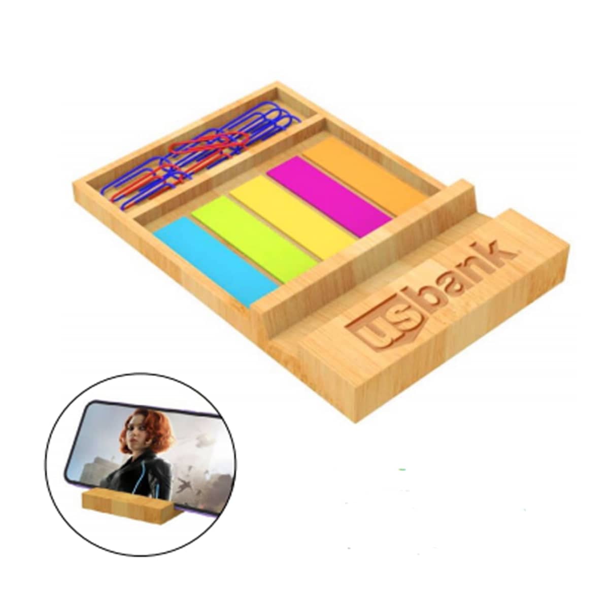 Stylish Bamboo Mobile Holders And Memo Holders