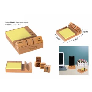 Dane Bamboo Calendar And Memo Pads