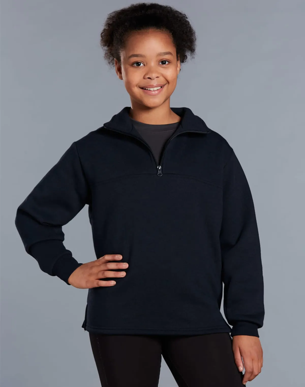 Kids Half Collar Custom Printed Fleecy Sweats