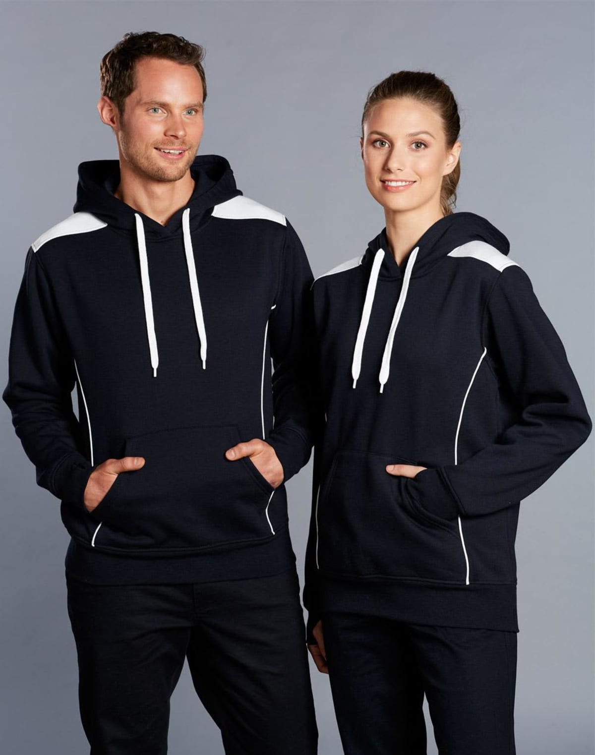 Kz Adult's Kangaroo Pocket Contrast Hoodies