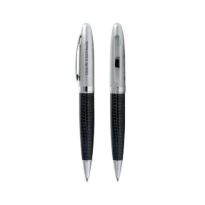 Chrome With Carbon Fibre Twist Pens