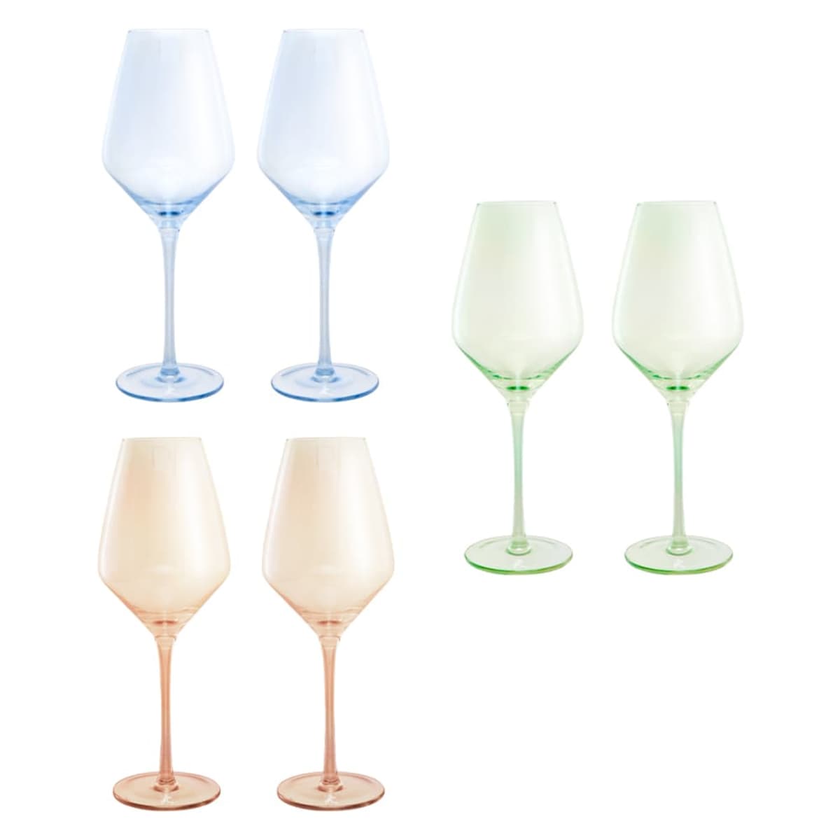 Colourful Wine Glass Set