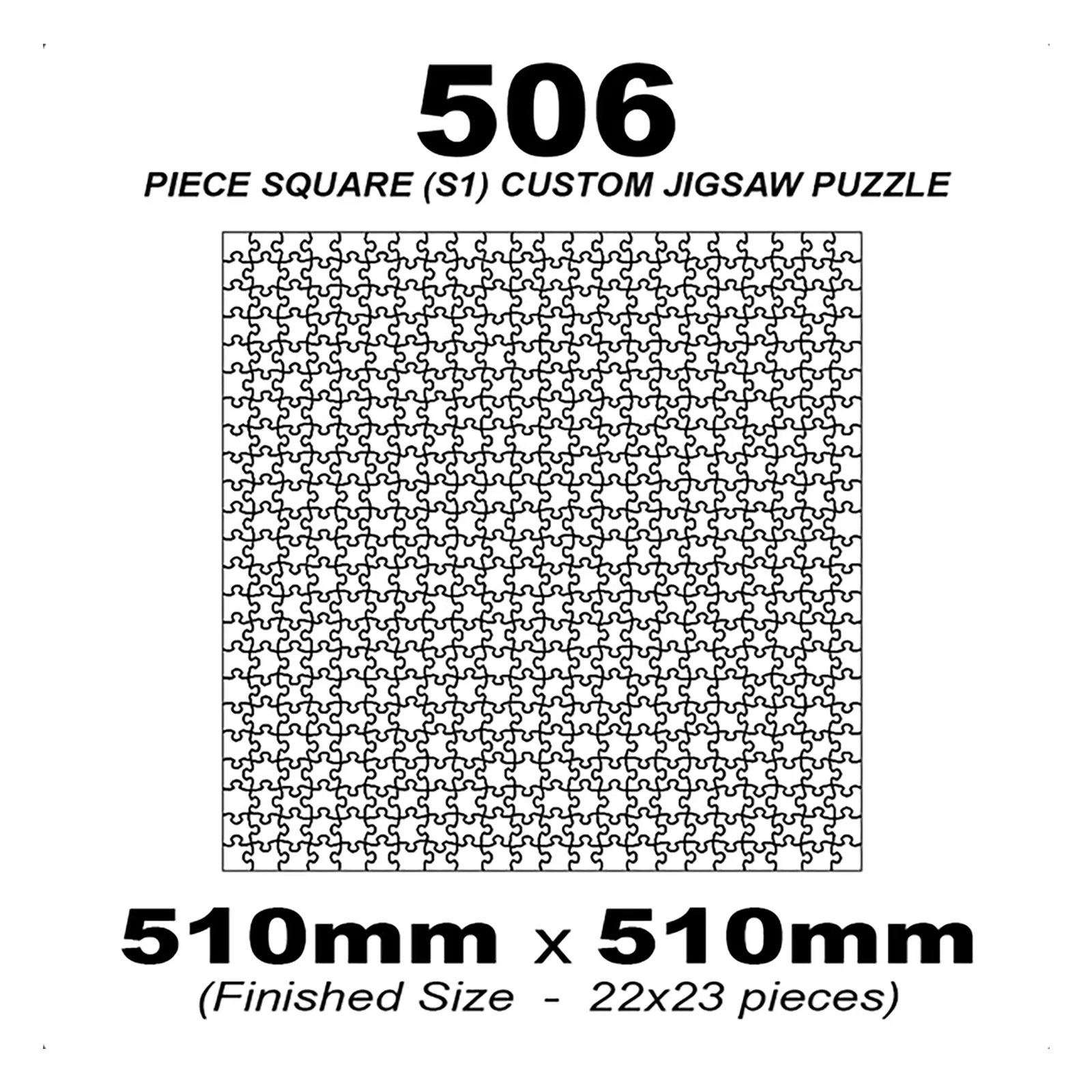 Grantham 506 Piece Square Jigsaws 510X510Mm