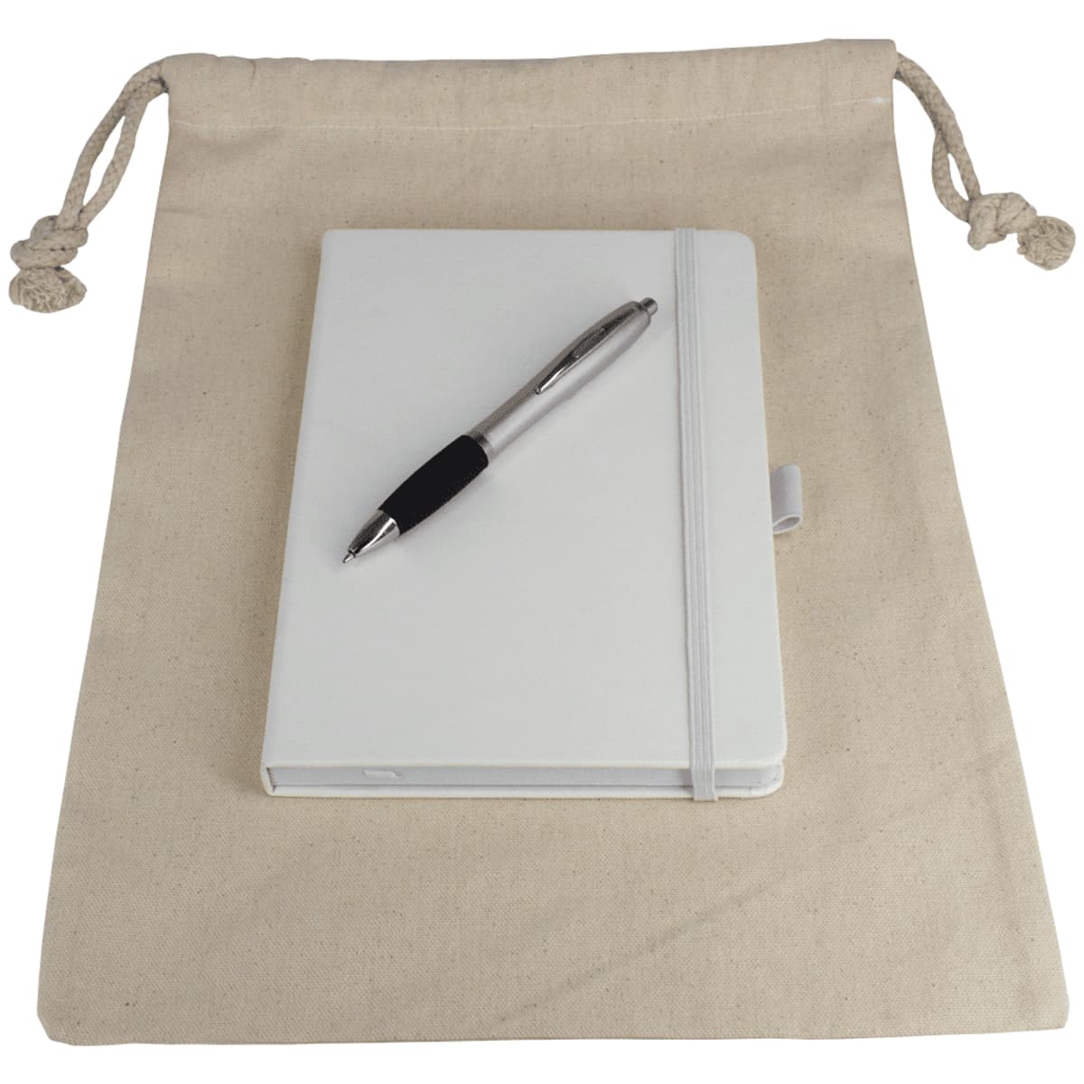 Drawstring Bag + Journalbook + Pen Gift Sets
