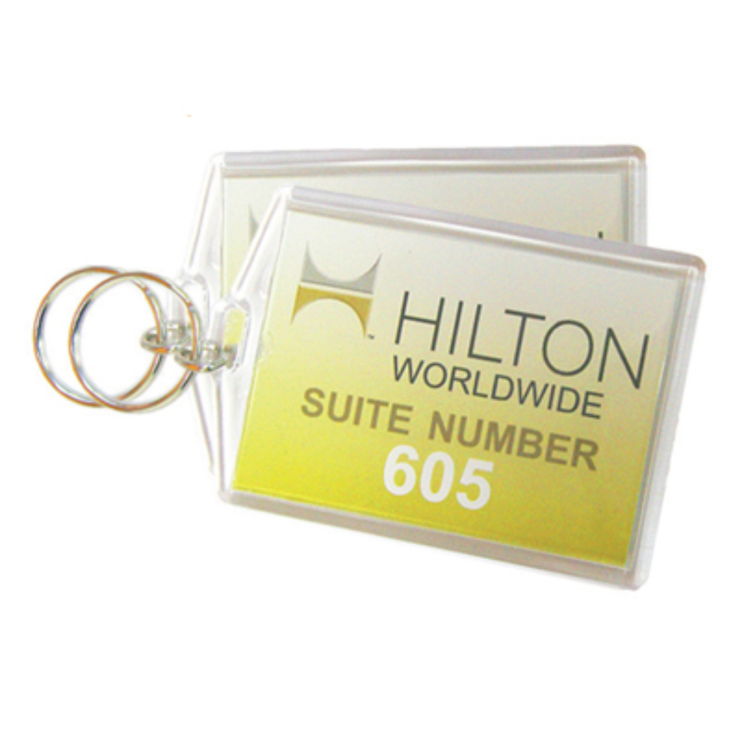 Hotel Room Plastic Keychain - rush