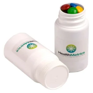 Pill Jar With M&Ms