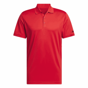 Men's Collegiate Red Performance Polos