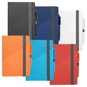 Geometric Debossed Notebook And Pen Sets