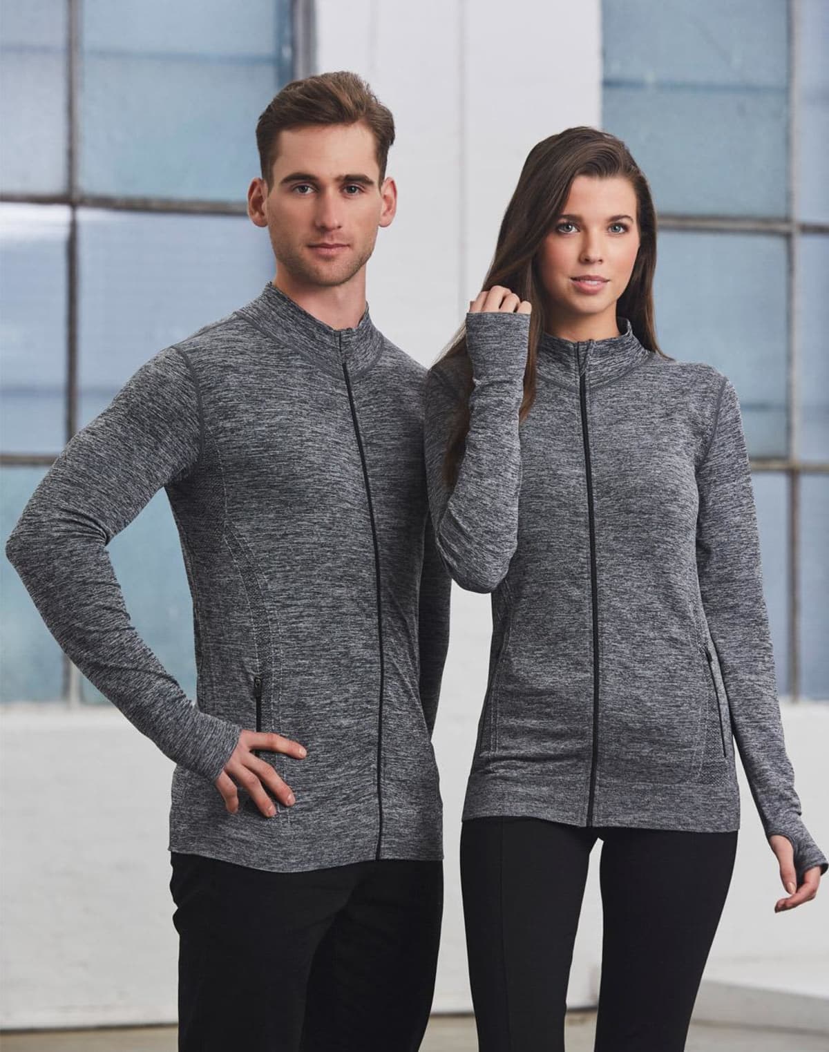 Ui Unisex Seamless Heather Jackets