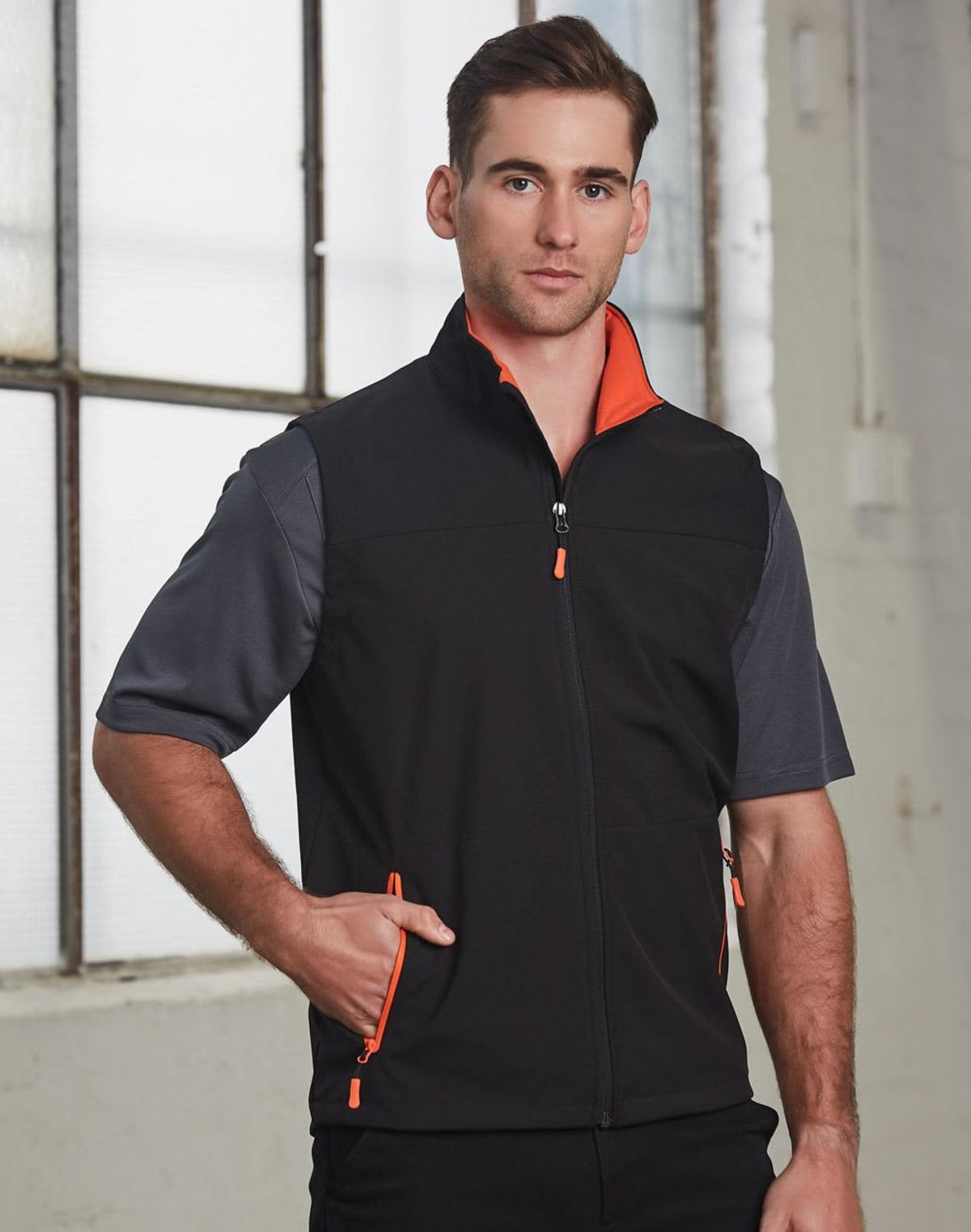 Pos Iv Men's Softshell Contrast Vests