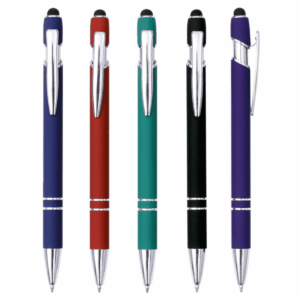 Rubber Coated Barrel Metal Pens