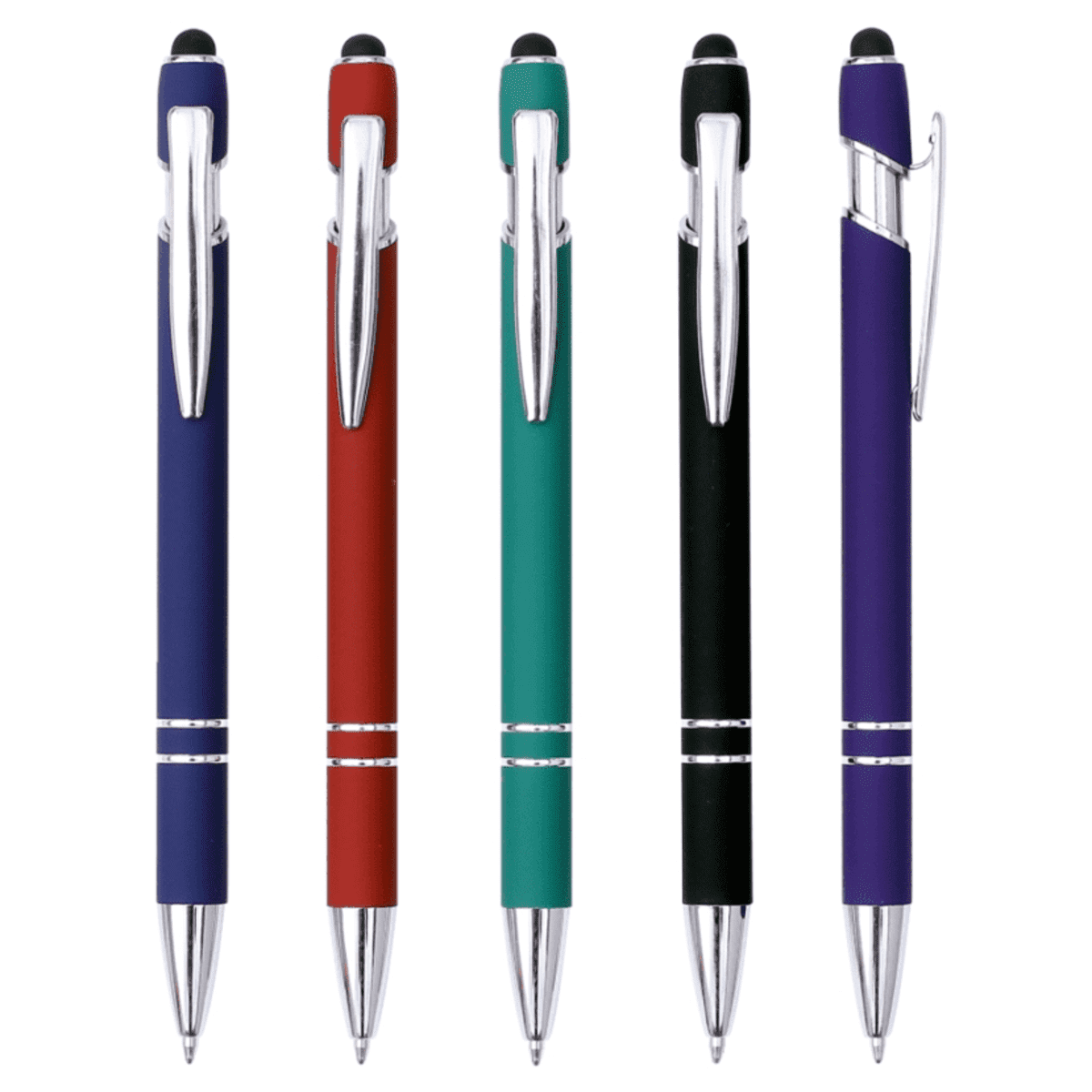 Rubber Coated Barrel Metal Pens