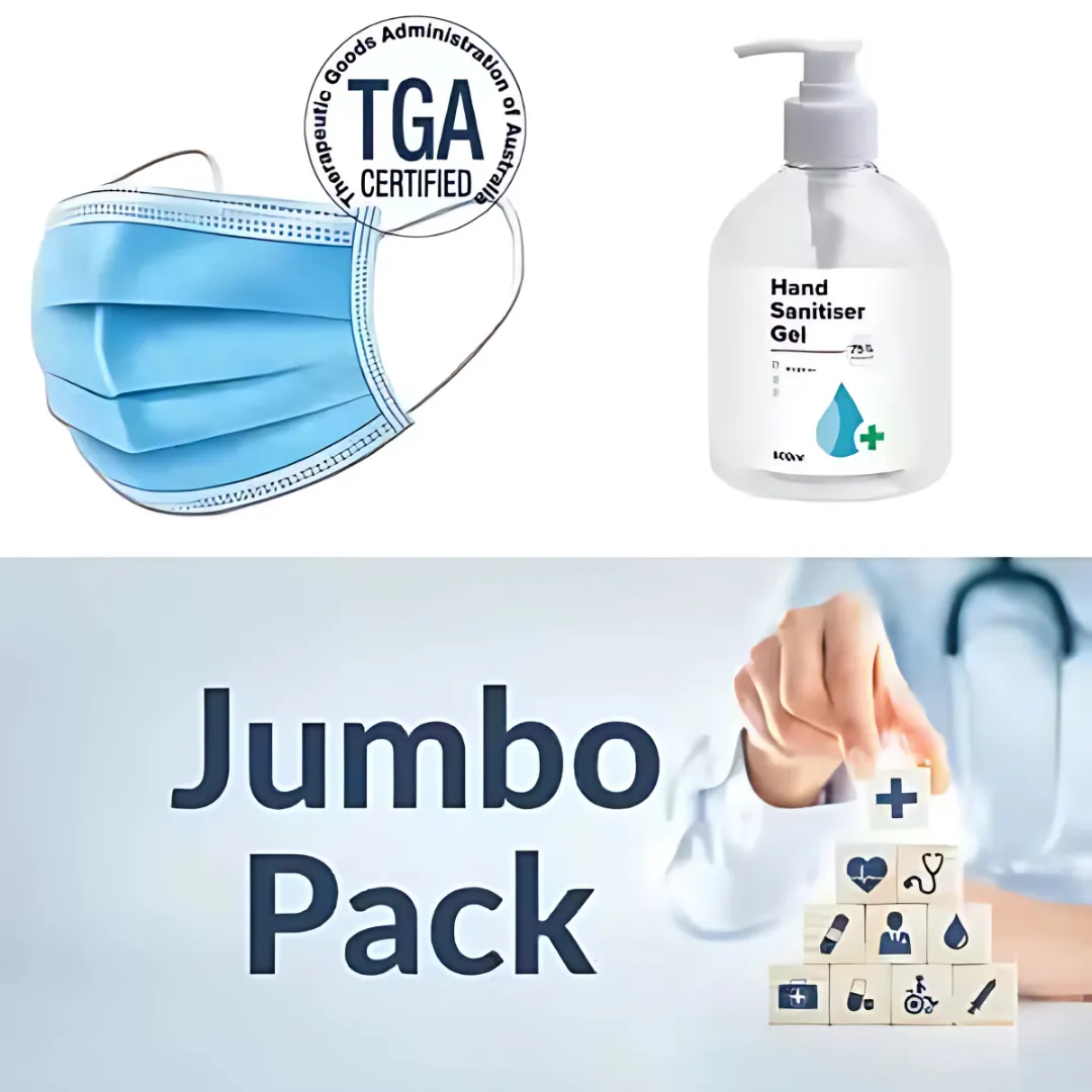 Jumbo Sanitiser And Mask Value Pack