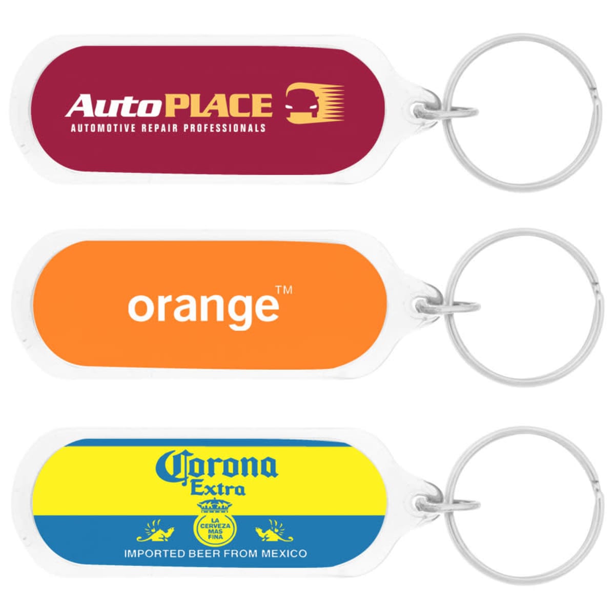 Oval Acrylic Key Chain - rush
