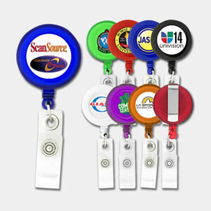 Round Retractable Badge Holder - rush