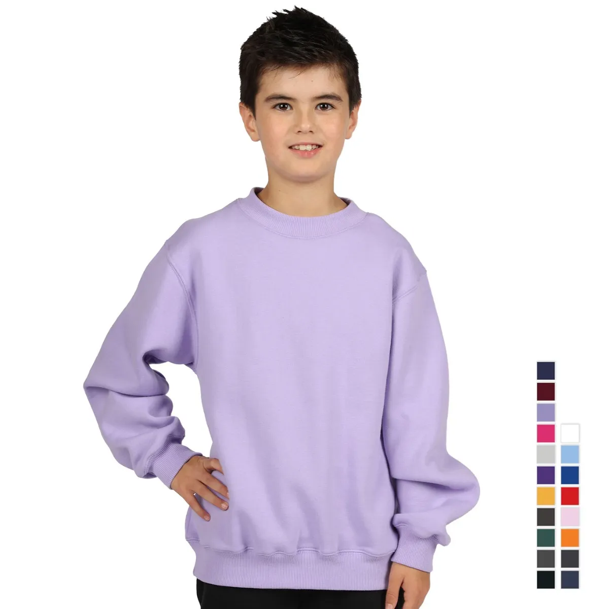 Kids Brushed Fleece Crew Neck Sloppy Joes