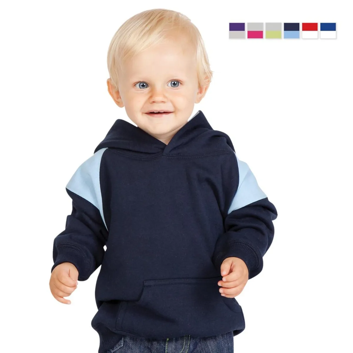 Kids Hoodies W Contrast Panel