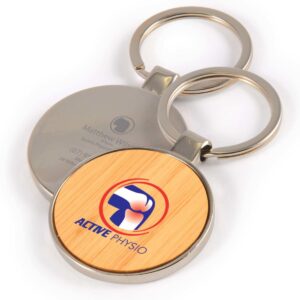 Circle Bamboo Keytags
