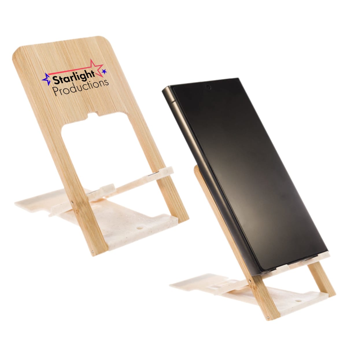 Adjustable Bamboo Phone Stands