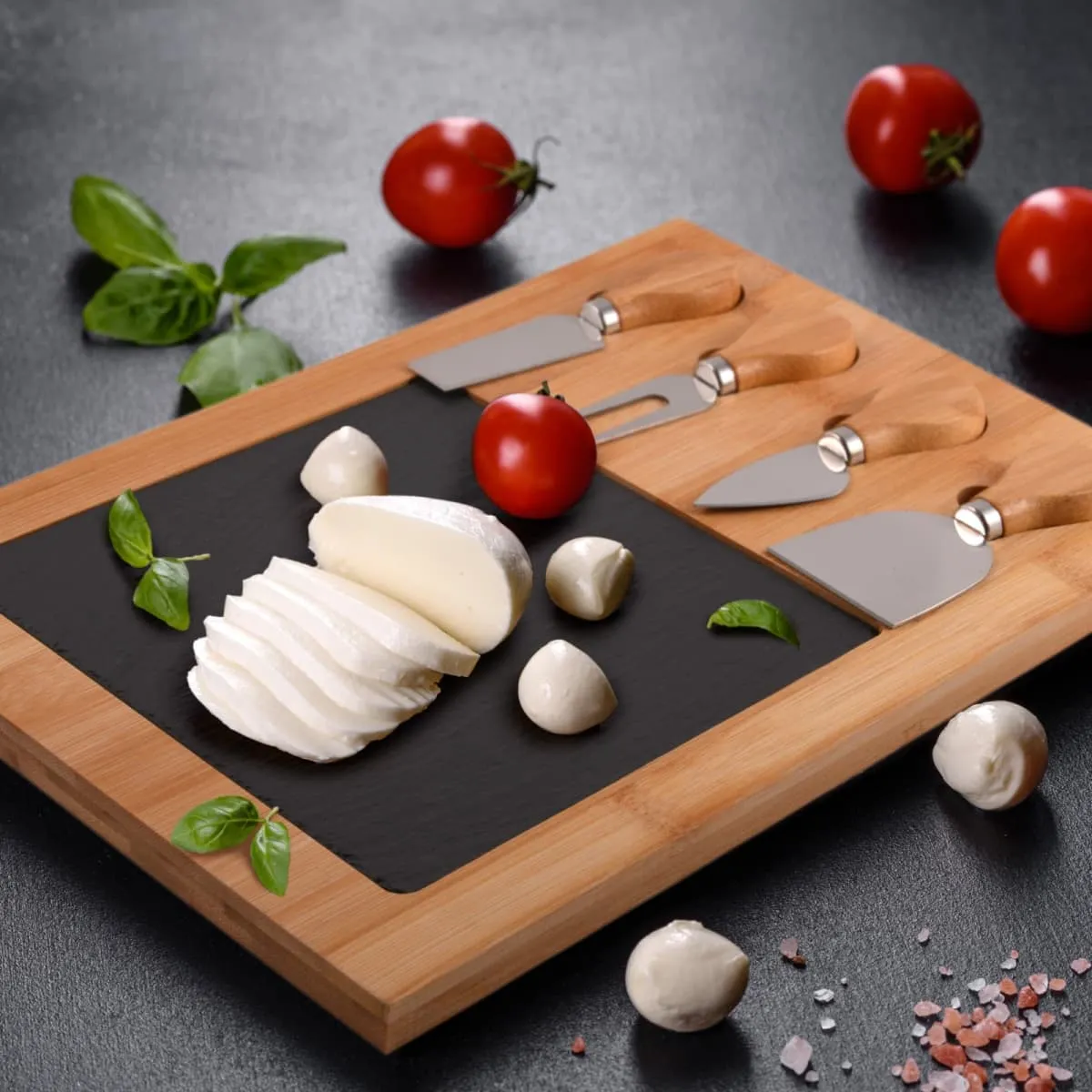 Stirling Bamboo Cheese Boards W/ Removable Slate