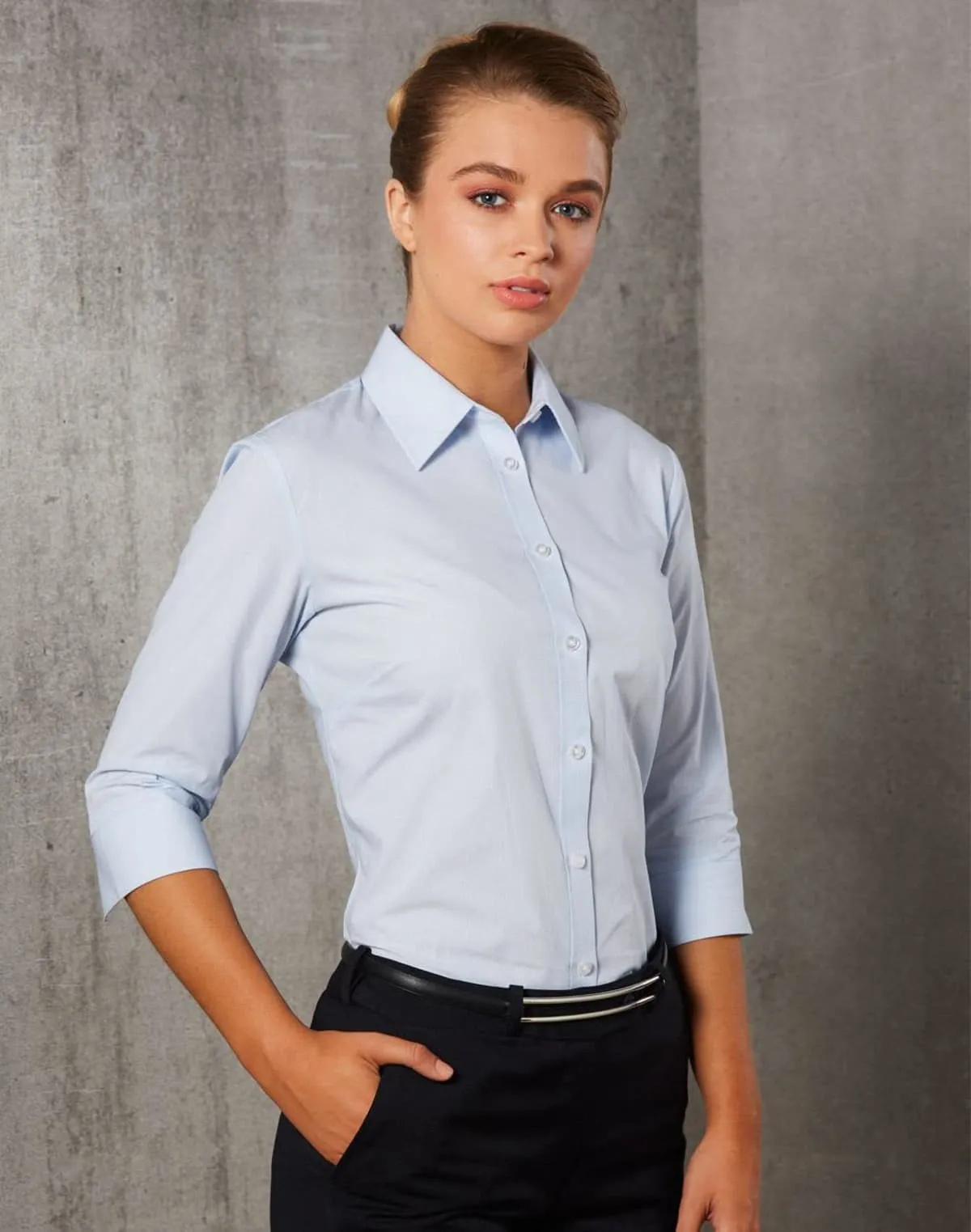 Womens Fine Strip Quarter Sleeves