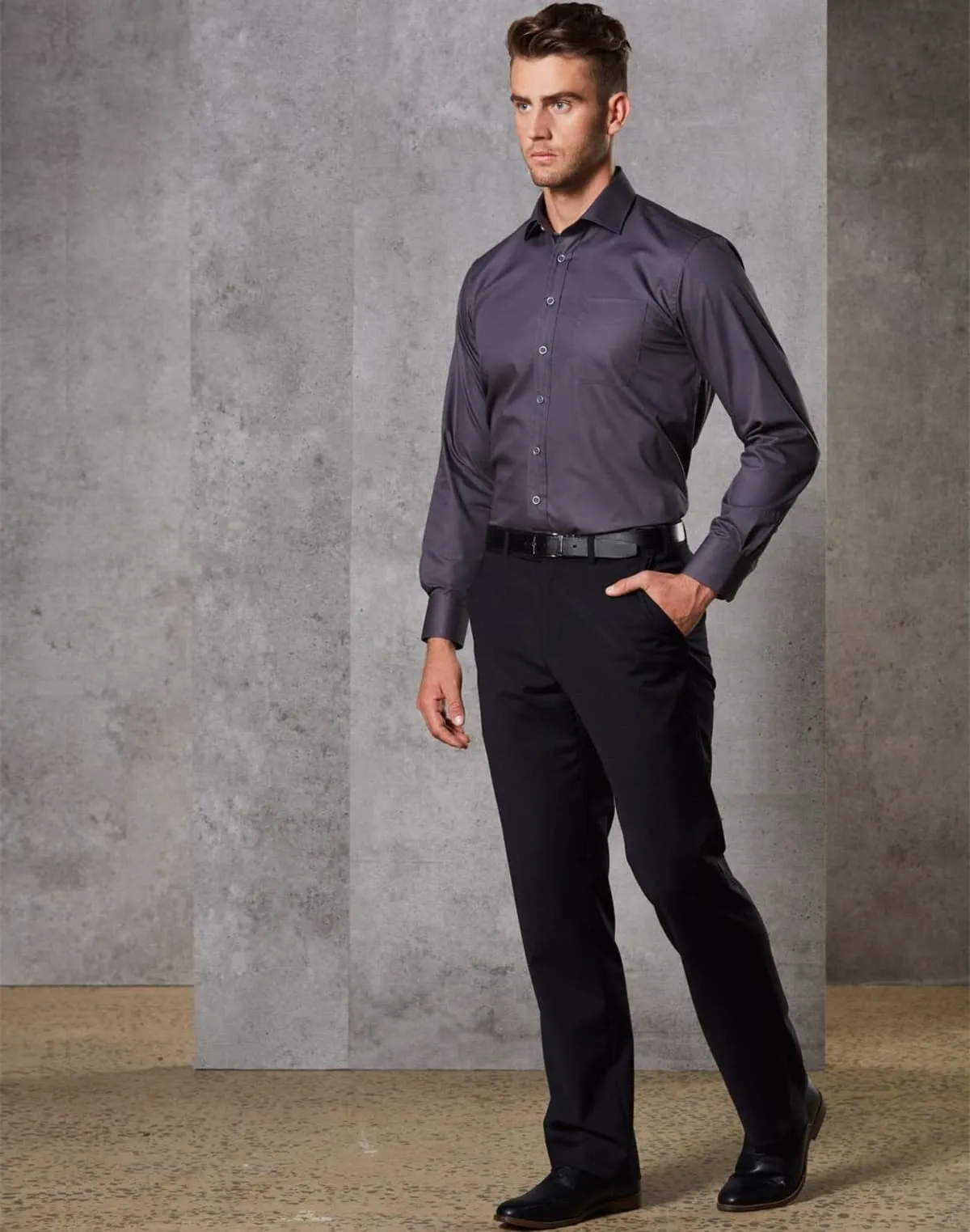 Men's Wool Blend Stretch Waist Pants