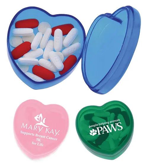 Promotional Medical Heart Pill Cases