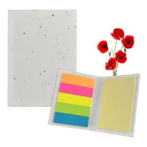 Small Sticky Note Pad with Corn Poppy Seeds - rush