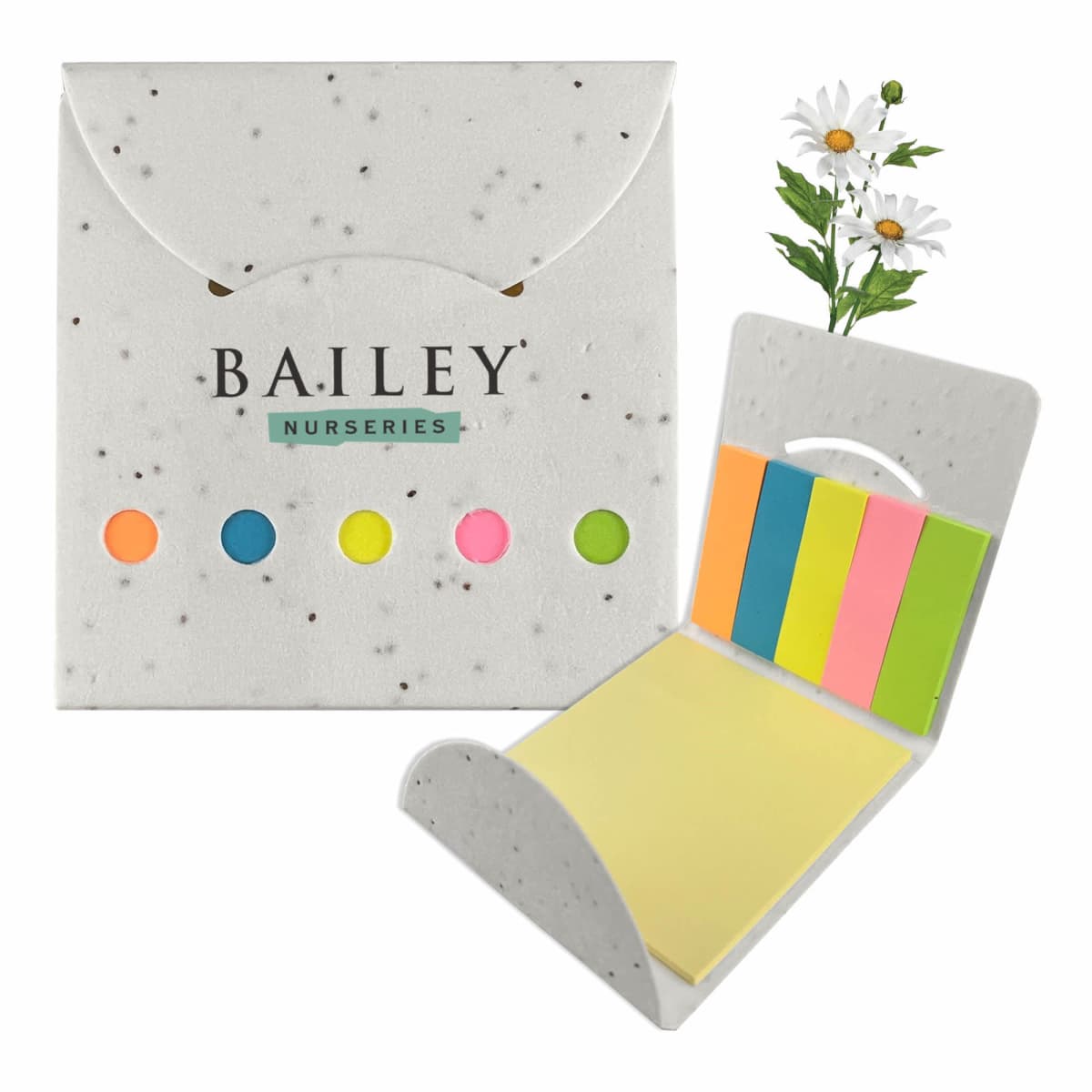 Sticky Note Pad with Daisy Seeds - rush