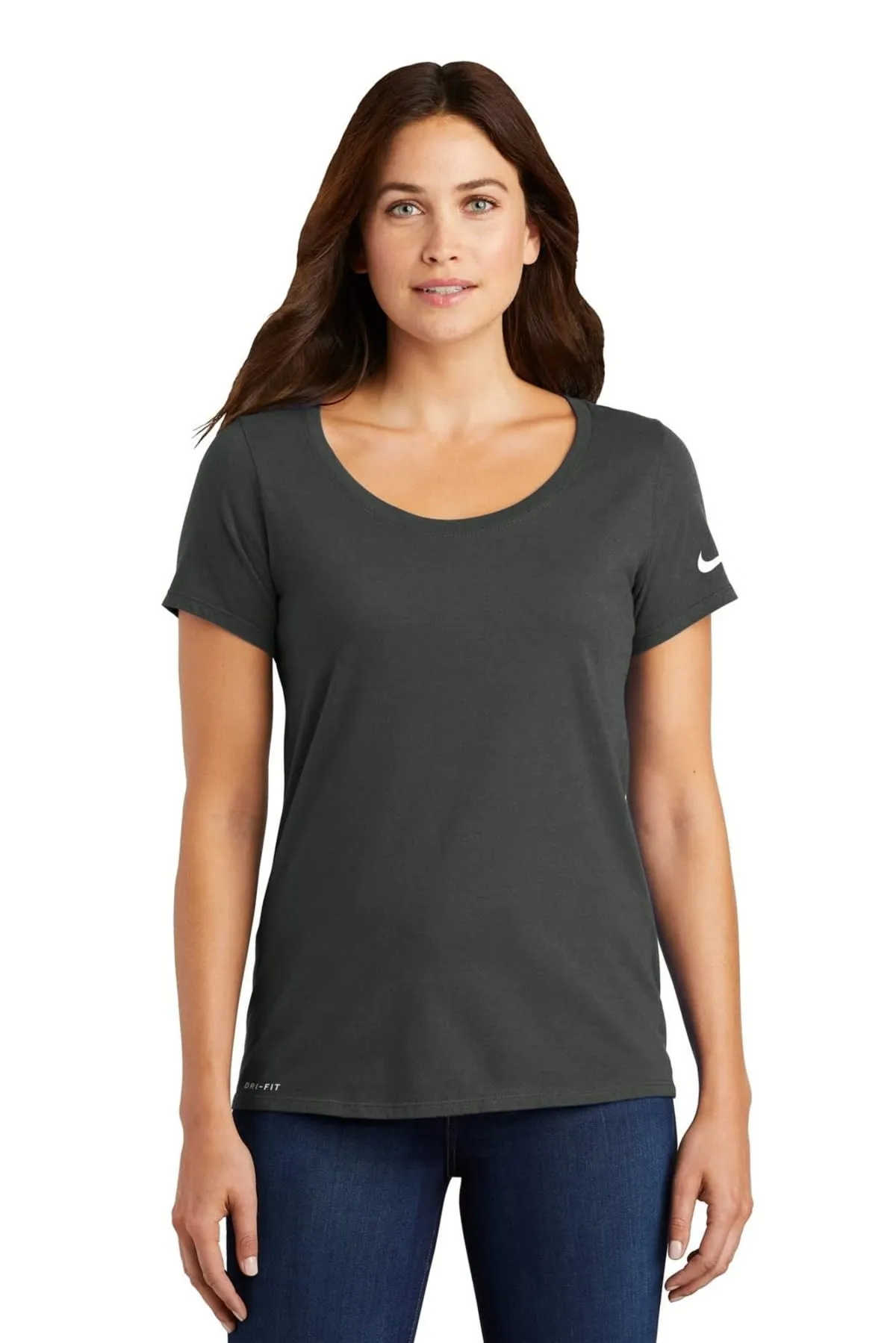 Nike Ladies Dri-Fit Cotton Poly Scoop Neck Tees
