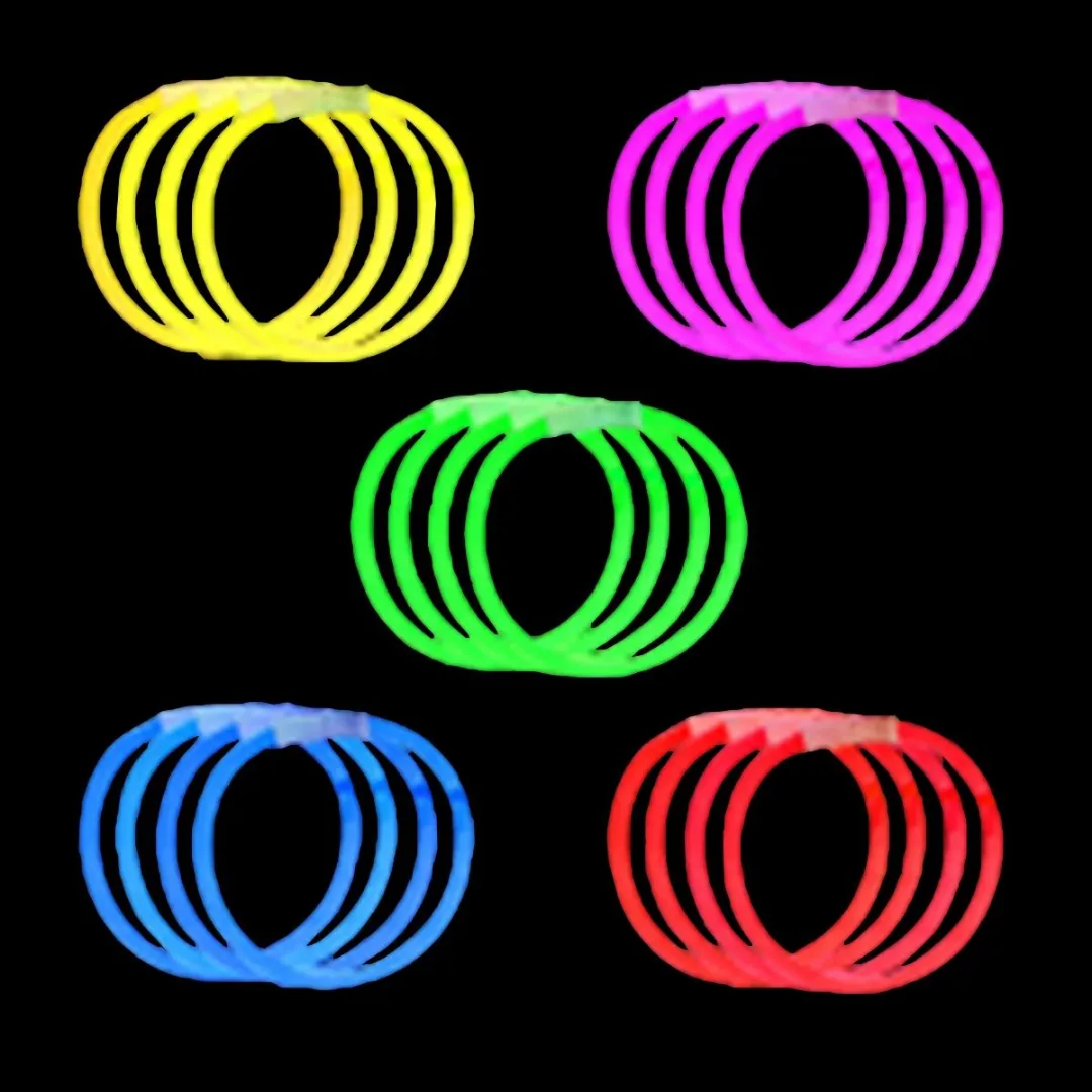 One Colour Glow Bracelets X 50