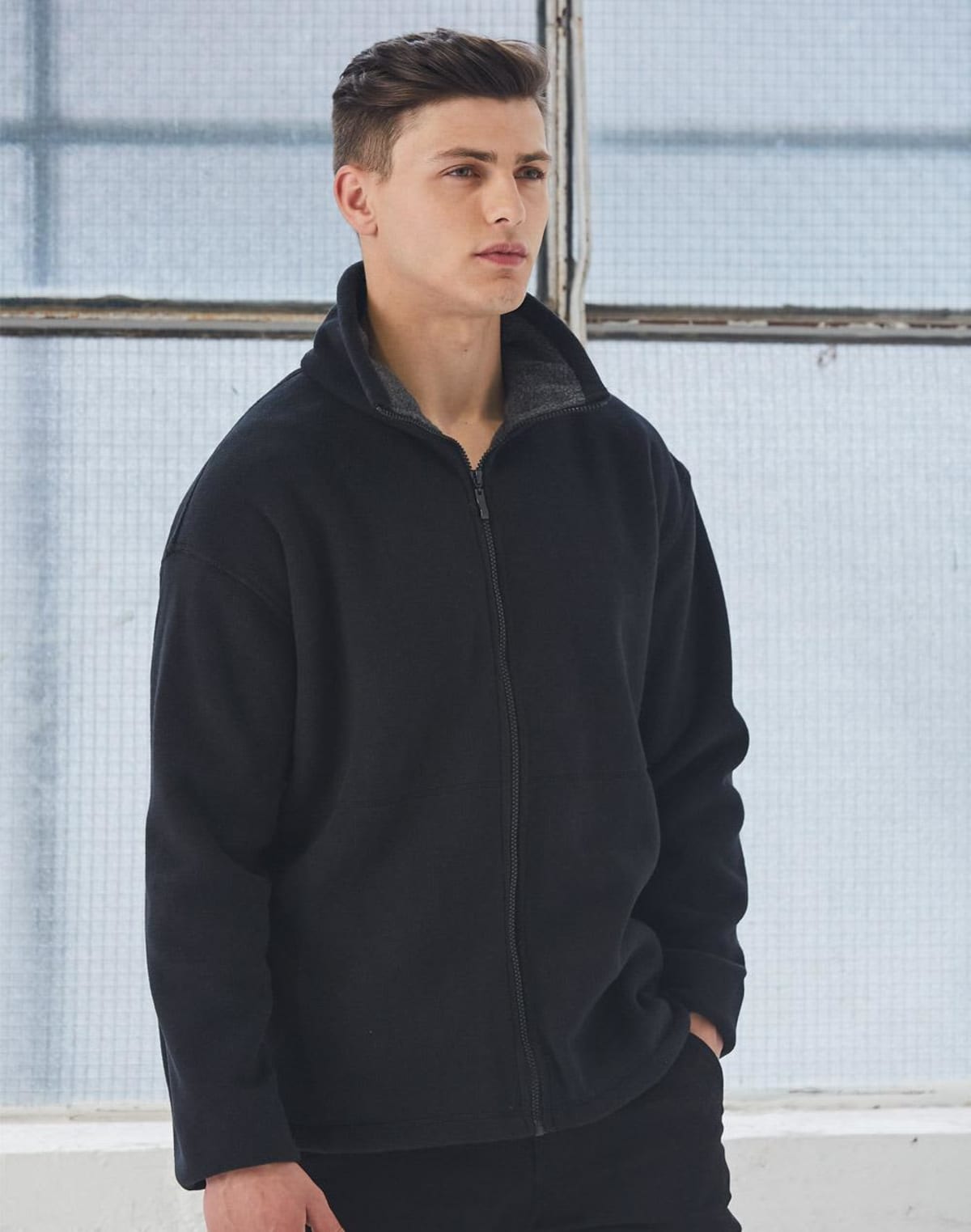Mens Polar Fleece Contrast Branded Jackets