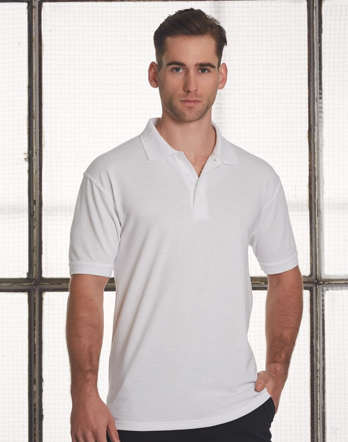 Pique Knit Mens Company Polo Shirts