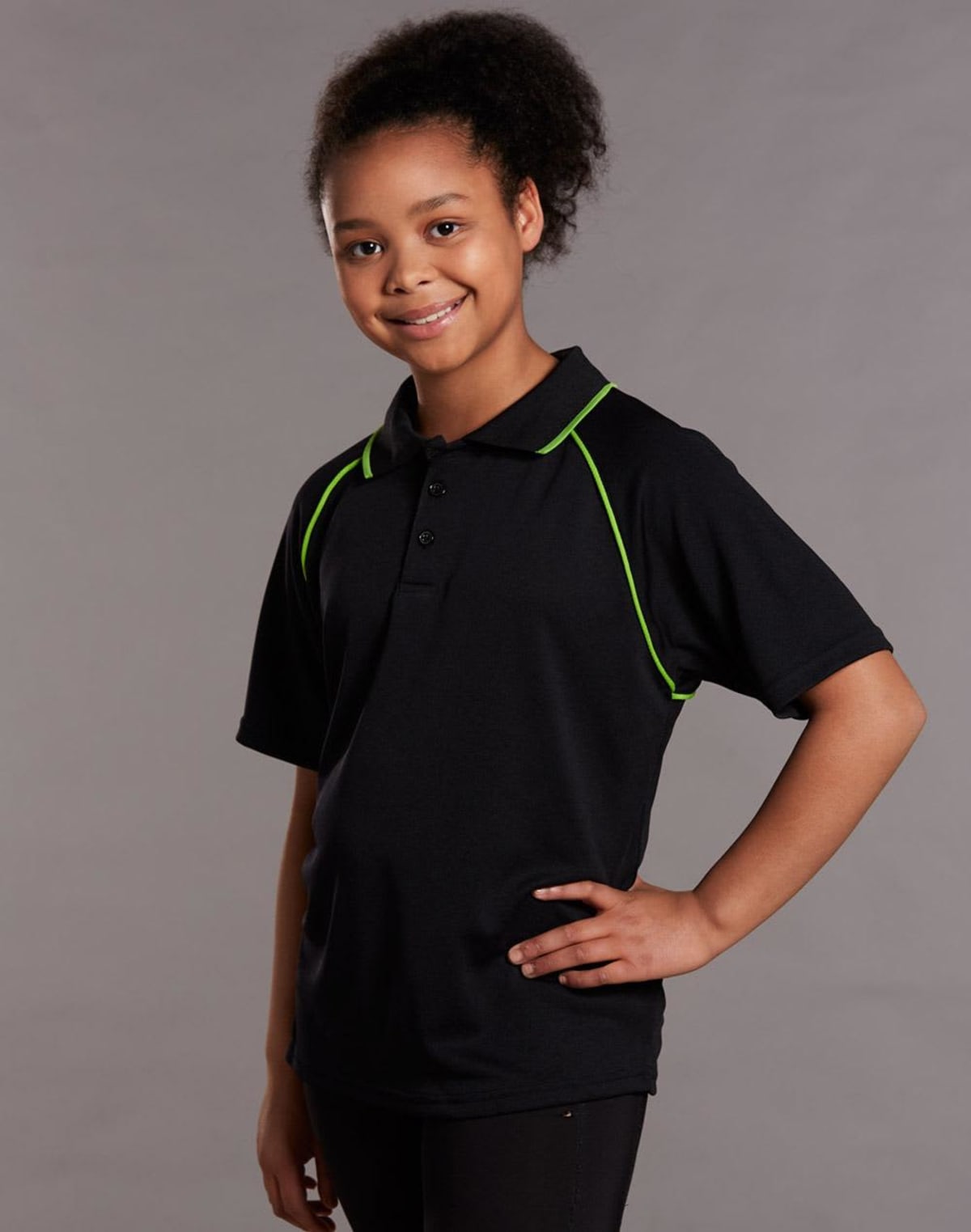 Kids CoolDry Contrast Short Sleeve Polos