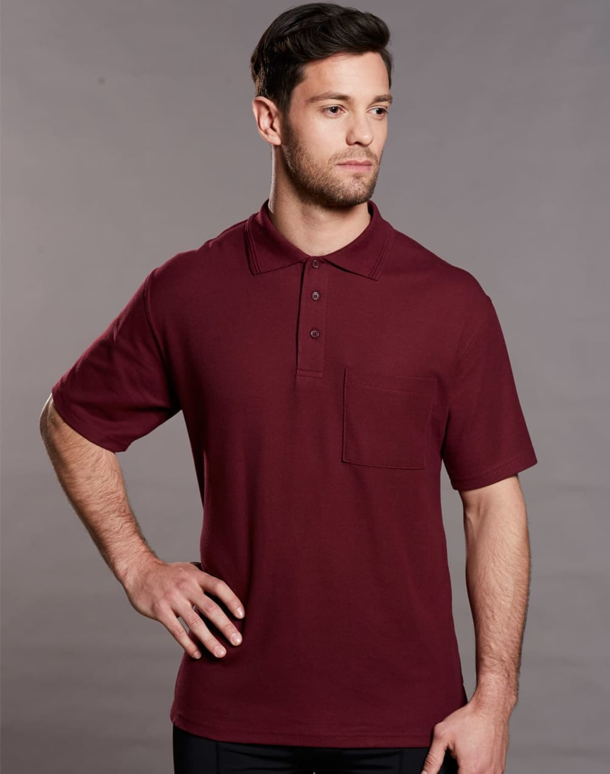 Pocket Poly-Cotton Piqué Short Sleeve Polos