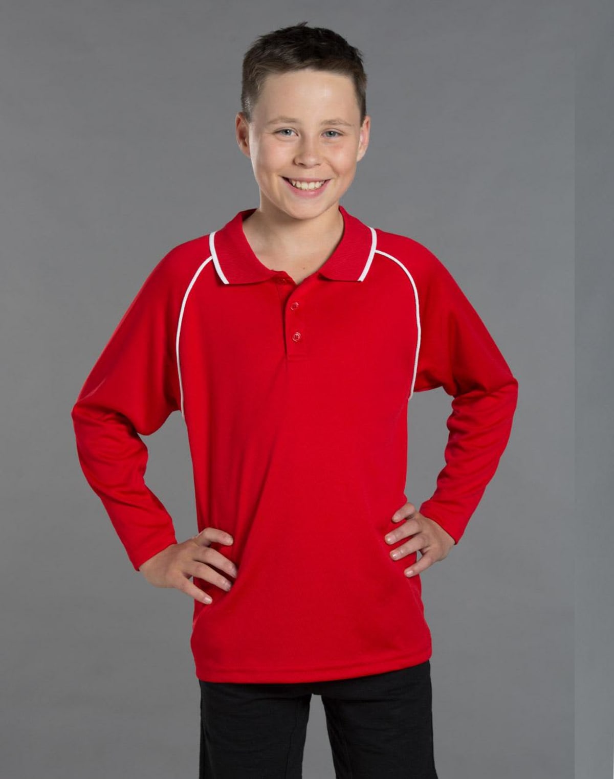 Kid's Champion Plus Long Sleeve Polos