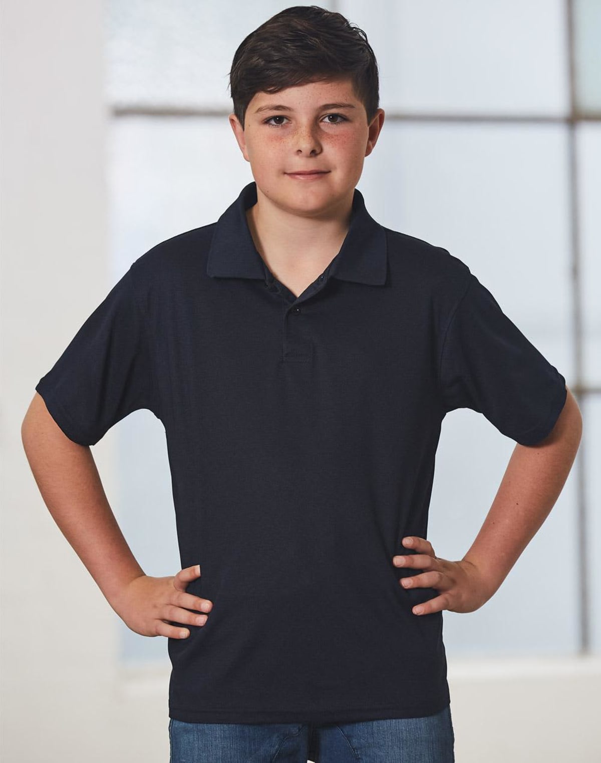 Kids' Cooldry Soild Colour Polos