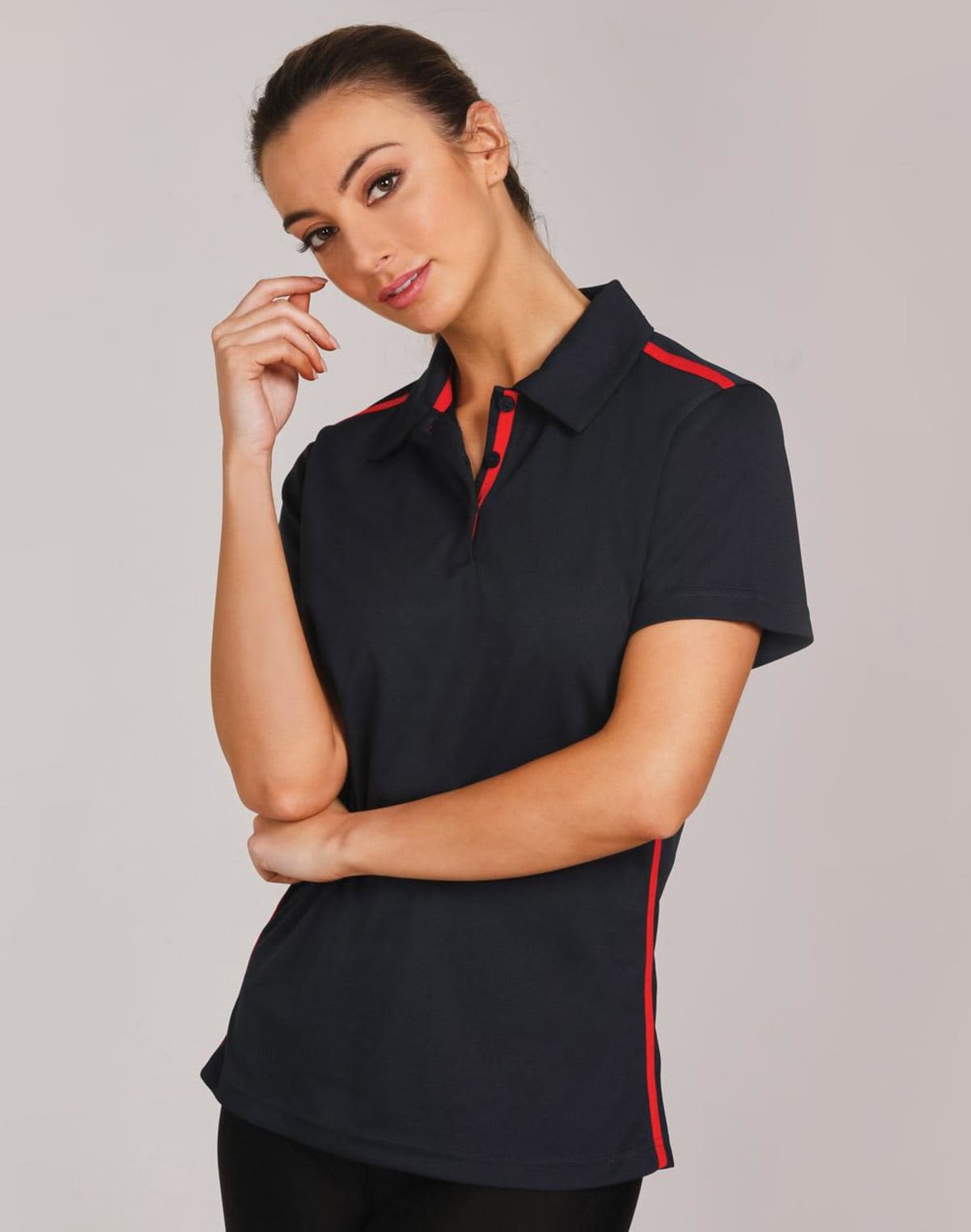 Lads Cool Short Sleeve Contrast Polos