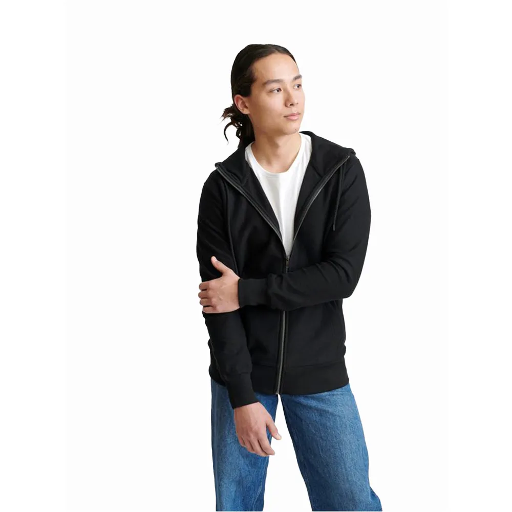 Pure Waste Twill Jersey Zip Jacket Black