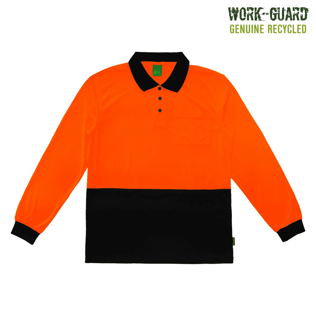Workguard Recycled Hi Vis Longsleeve Polos