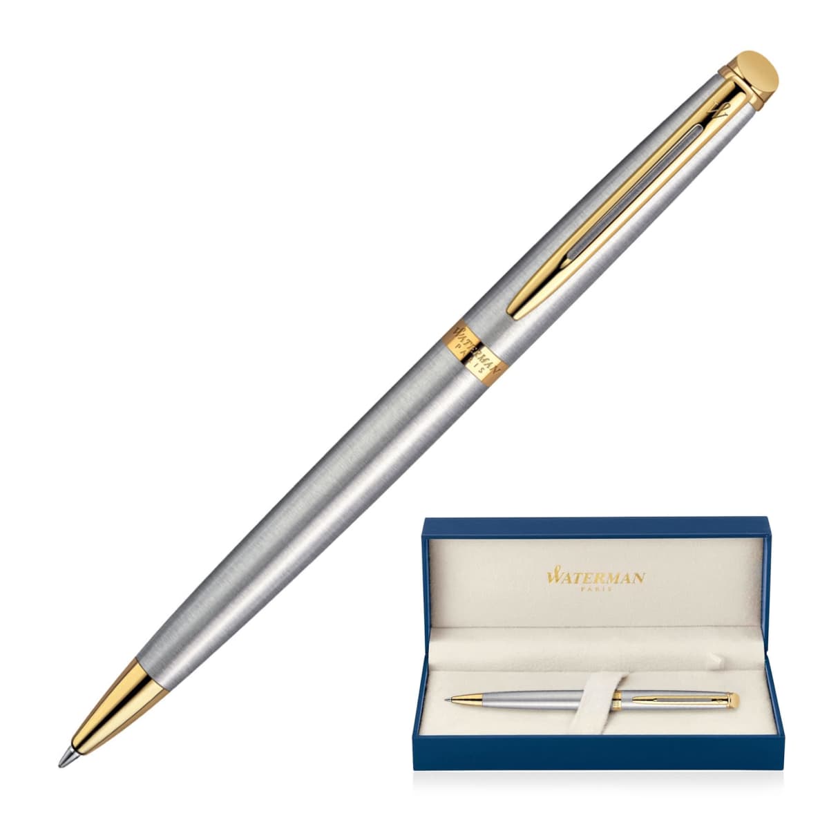 Waterman Ballpoint Pens Stainless Gold Trim