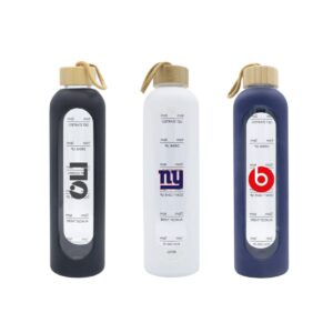 HydraLuxe 1L Glass Water Bottle - rush