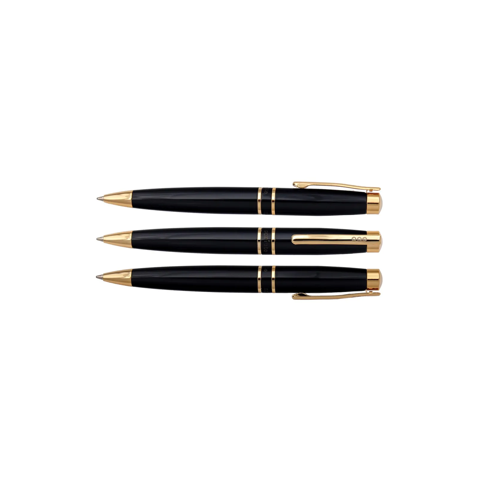 Scripto Tribute Black Gold Ball Pens