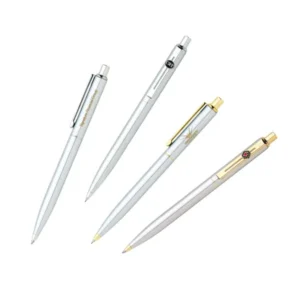 Sheaffer Sentinel Chrome & Gold Ballpoint Pens