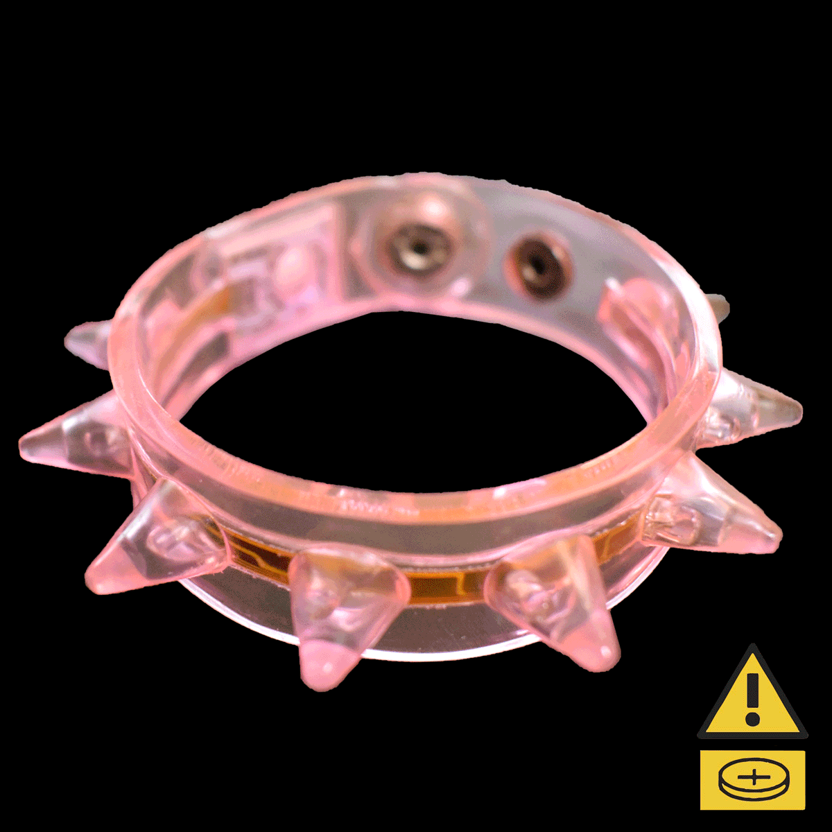 Spike Bracelet With 8 Flashing Leds