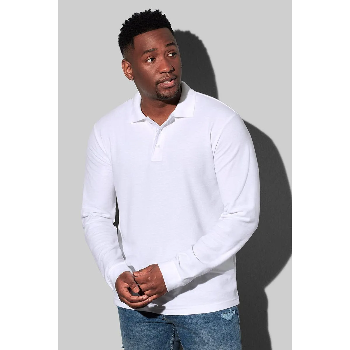 Solid Men's Long Sleeve Polos