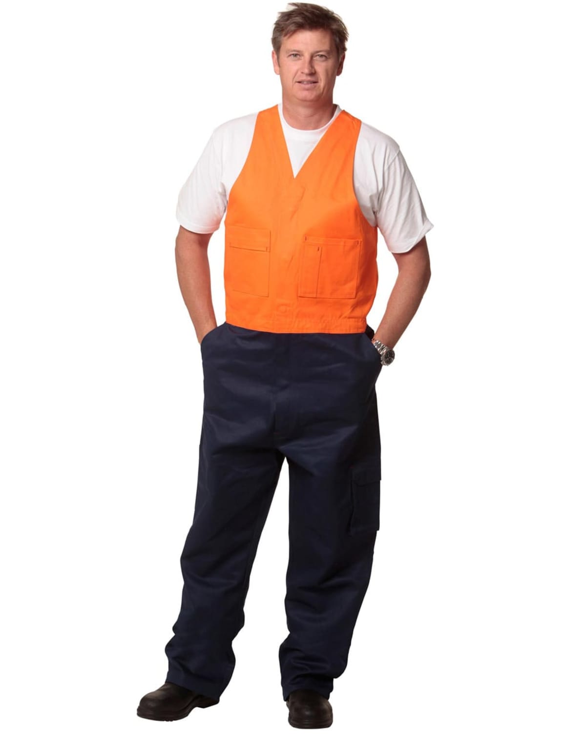 Hi-Vis Two-Colour Drill Action Back Overalls