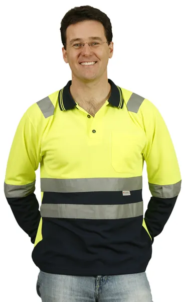 Mens TrueDry Long Sleeve Safety Shirts 3M Tape