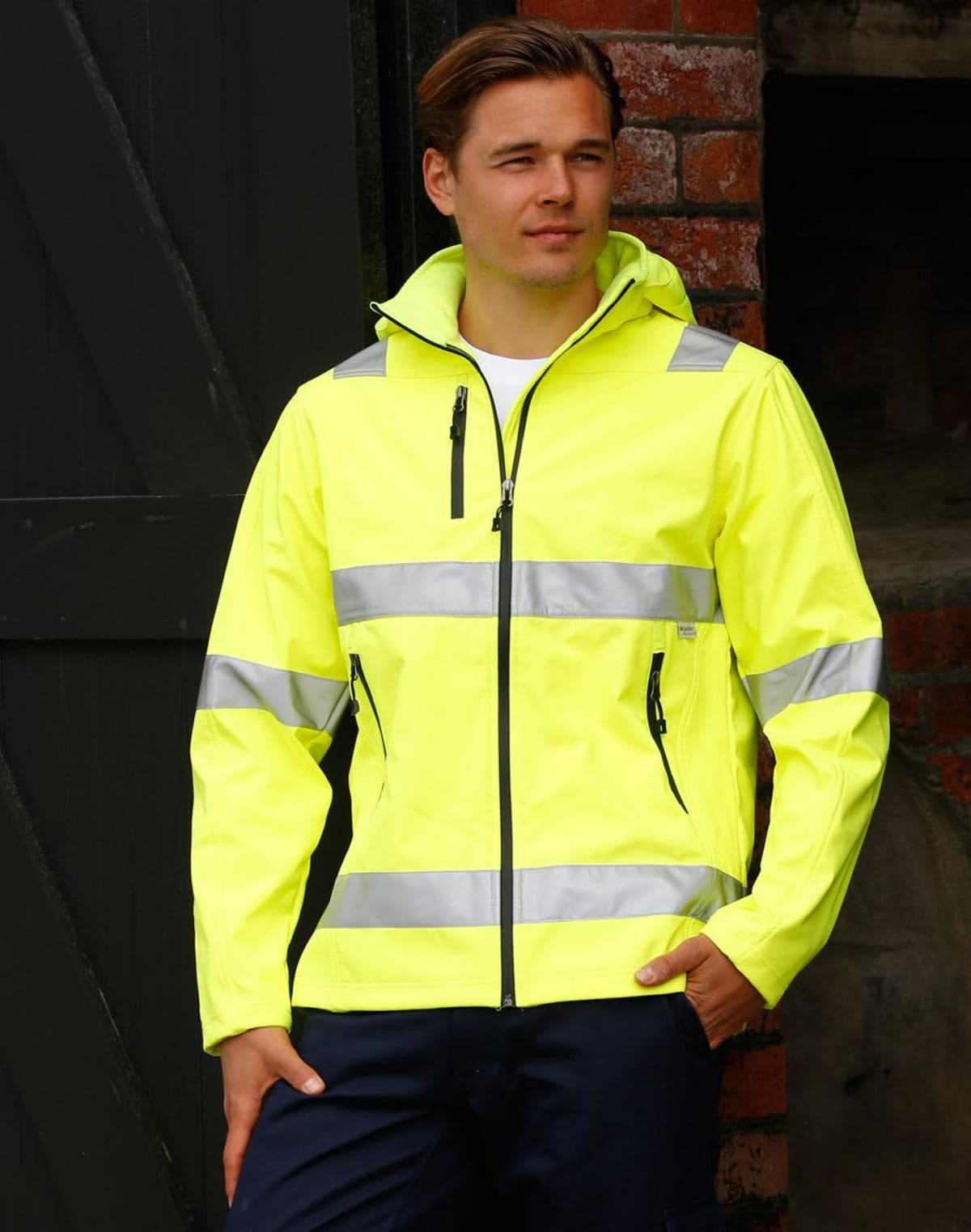 Hi-Vis Heavy Jackets With 3M Tape