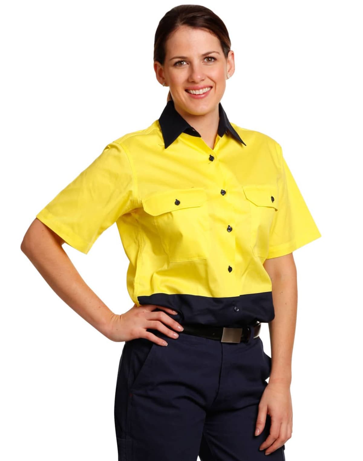 Ladies' Hi-Vis Short Sleeve Safety Shirt